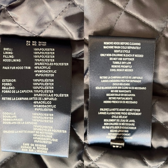 NWOT Tommy Hilfiger Water Resistant Faux Fur Trim Hood Puffer Coat M Green/Blue - Picture 11 of 15